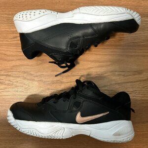 Nike Women's Tennis Shoes - Black Leather - 7